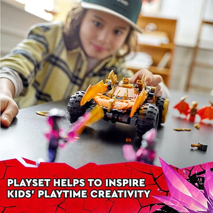 LEGO NINJAGO Cole’s Dragon Cruiser Car Toy 71769 Ninja Toys with Golden Kai Cole and Snake Warrior Minifigures Gifts for Kids Boys &amp Girls