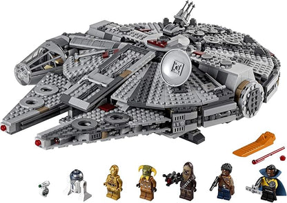 LEGO Star Wars Millennium Falcon 75257 Building Set - Starship Model with Finn Chewbacca Lando Calrissian Boolio C-3PO R2-D2 and D-O Minifigures The Rise of Skywalker Movie Collection