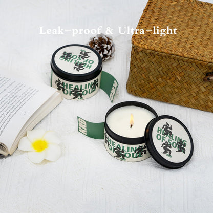 KRD Amber Moss Aromatherapy Candle, 6.4oz Coconut Soy Wax, 42H Long Burn, Natural Home Fragrance for Bathroom Decor