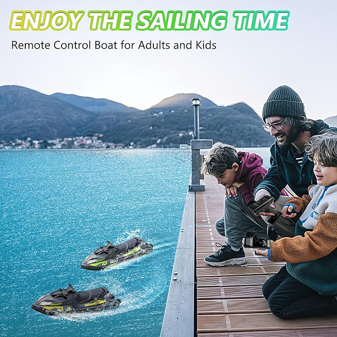 Cheerwing UDI023PRO Brushless RC Jet Boat for Adults High Speed 25KM/H Remote Control Boat for Pools and Lakes
