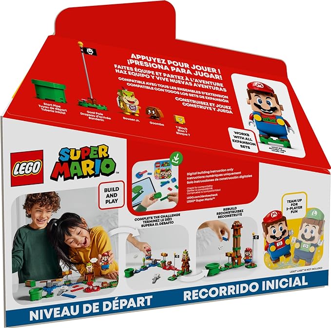 LEGO Super Mario Adventures with Mario Starter Course Set Buildable Toy Game Birthday Gift for Super Mario Bros. Fans and Kids Ages 6 and Up with Interactive Mario Figure and Bowser Jr. 71360