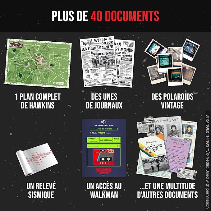PROFILER - The Shadows of Hawkins - Board Game Escape Game - Immersive and Collaborative Investigation Game 1-6 Players (Français)