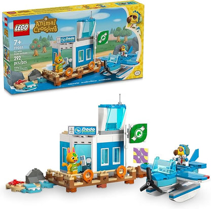 LEGO Animal Crossing Fly with Dodo Airlines Airport Playset Kids’ Airplane Toy and Pilot Minifigure Inspired by The Video Game Series Gift for Girls and Boys Ages 7 and Up 77051