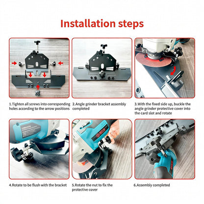 45 Degree Tile Chamfering Tool, Angle Grinder Tool for Tile Chamfering, Tile Cutting Tools ONLY for 4-1/2’’ & 5’’ Angle Grinder with Red Knobs