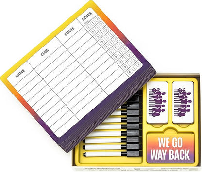 We Go Way Back – Board Games for Adults – Family Games – Party Games - Game Night – Give Clues Cues and Codes - Best Friend Game – Do You Know Your Family and Friends