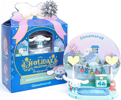 Hamee Sanrio Hello Kitty and Friends Holiday Collection Cute Building Blocks Figure Set – [Birthday Gift Party Favor Gift Basket Filler Stress Relief Collectible Relaxation] – Cinnamoroll