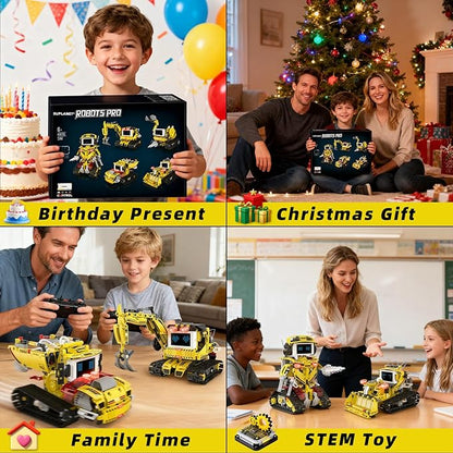 5-in-1 Programmable Robot Building Block Set for Kids Age 6 7 8 9 10 11 12-14 with APP or Remote Control &amp LED Display Screen STEM Educational Gift for Teen Boys and Girls (660PCS)