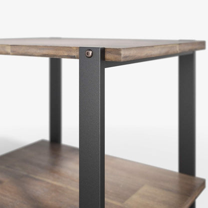 Zinus Brock 21 Inch Solid Wood Side Table, End Table, Easy Assembly, Brown