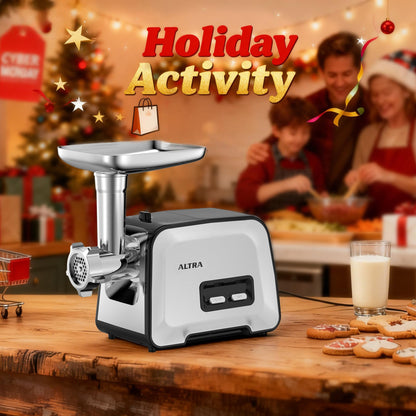ALTRA LIFE Meat Grinder, Sausage Stuffer, [2800W Max] Electric Meat Mincer with Stainless Steel Blades & 3 Grinding Plates,Sausage Maker & Kubbe Kit for Home Kitchen & Commercial Using