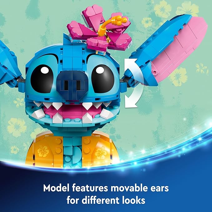 LEGO Disney Stitch Toy Building Kit Disney Toy for 9 Year Old Kids Buildable Figure with Ice Cream Cone Fun Gift for Girls Boys and Lovers of The Hit Movie Lilo and Stitch 43249