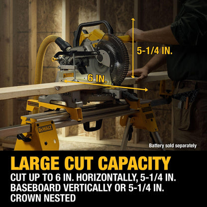 DEWALT 20V MAX XR 10 in. Double Bevel Fixed Miter Saw (Tool Only) (DCS714B)