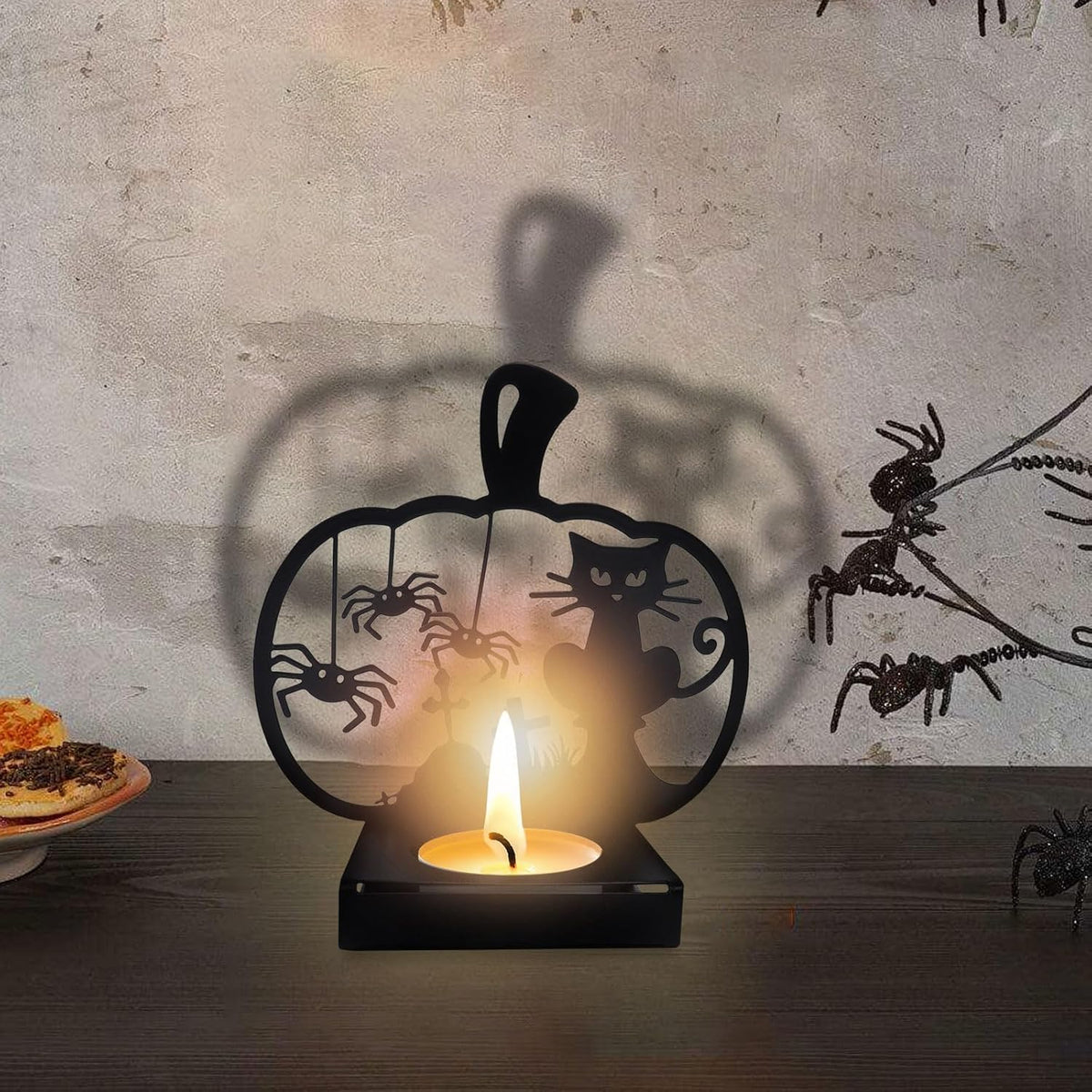 Candle Holders Bulk for Holiday Decor Indoor Outdoor Decorations for Halloween Party Table Kitchen Fireplace Bookshelf Desk Table Seasonal Display