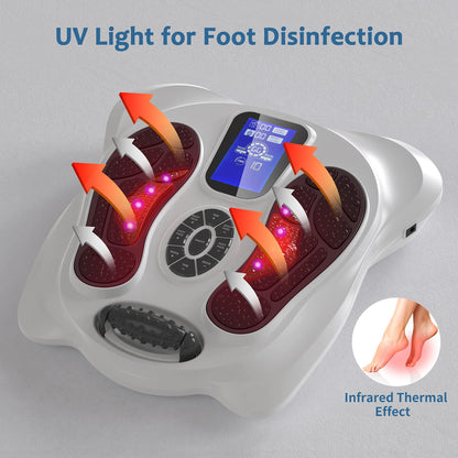 Creliver EMS & TENS Foot Nerve Muscle Massager, Electric Foot Stimulator Improves Circulation, Feet Legs Circulation Machine Relieves Body Pains, Neuropathy (FSA or HSA Eligible)