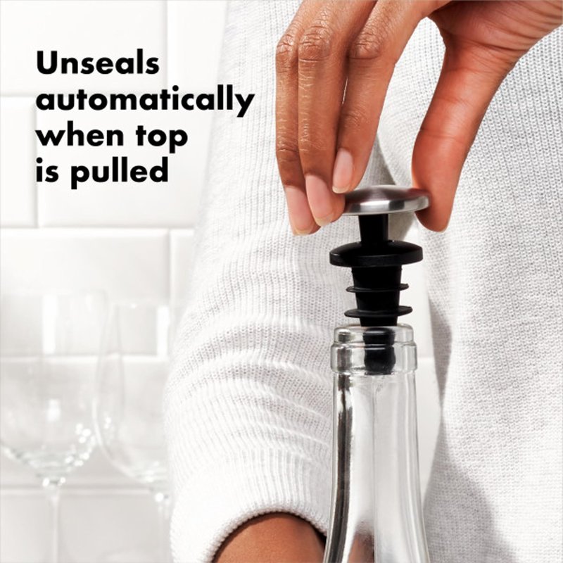 OXO SteeL Leakproof Expanding Wine Stopper (2 Pack)