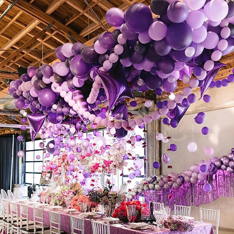 PartyWoo Purple Balloons 100 pcs 5 Inch Purple Latex Balloons for Birthday Baby Shower Anniversary Engagement Wedding Princess Bachelorette Bridal Shower Butterfly Party Decorations Purple-Y15