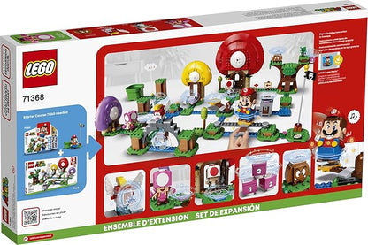 LEGO Super Mario Toad's Treasure Hunt Expansion Set 71368 Building Kit Toy for Kids to Boost Their Super Mario Adventures with Mario Starter Course (71360) Playset (464 Pieces)