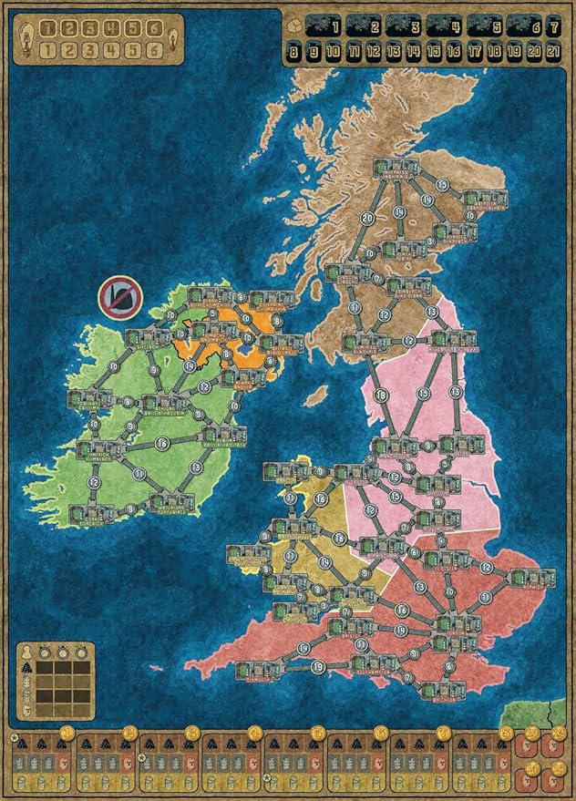 Rio Grande Games Power Grid Expansion Strategy Board Game Northern Europe UK Ireland Recharged