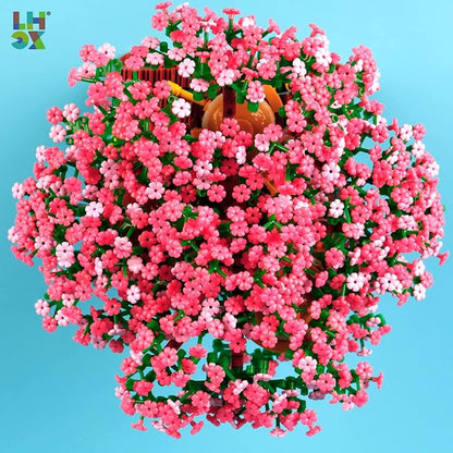 Cherry Bonsai Tree Building Sets for GirlsMicro Mini Building Blocks of Cherry Blossom Bonsai Tree kit2008pcs Mini Bricks Sakura Tree House Good Gift for You