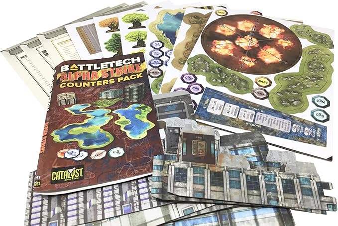 BattleTech Counters Pack Alpha Strike - Miniatures Wargame Accessory for 2+ Players Ages 14+ 1.5 Hours+ Play Time - Essential Kit by Catalyst Game Labs