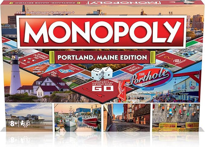 Monopoly Board Game Portland ME Edition: 2-6 Players Family Board Games for Kids and Adults Board Games for Kids 8 and up for Kids and Adults Ideal for Game Night