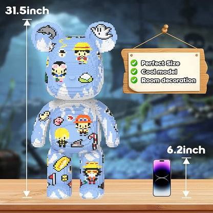 Sticker Graffiti Bear Building Blocks (21950 PCS) 3D Micro Animal DIY Bear Building Blocks for Adults &amp Teenager Creative Toys Ideal Gift for Family &amp Friends