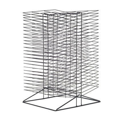 Sax All-Steel Double Sided Wire Drying Rack, 50 Shelves, 17 x 20 x 30 Inches, Steel, Black - 216782