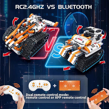 5 in 1 STEM Robotics Building Kit 560 PCS APP/Remote Control Robot Toy Building Block Sets Compatible with Lego Robot Control &amp Programming Coding Robotic Toys Birthday Great Gifts for Boys 8-1