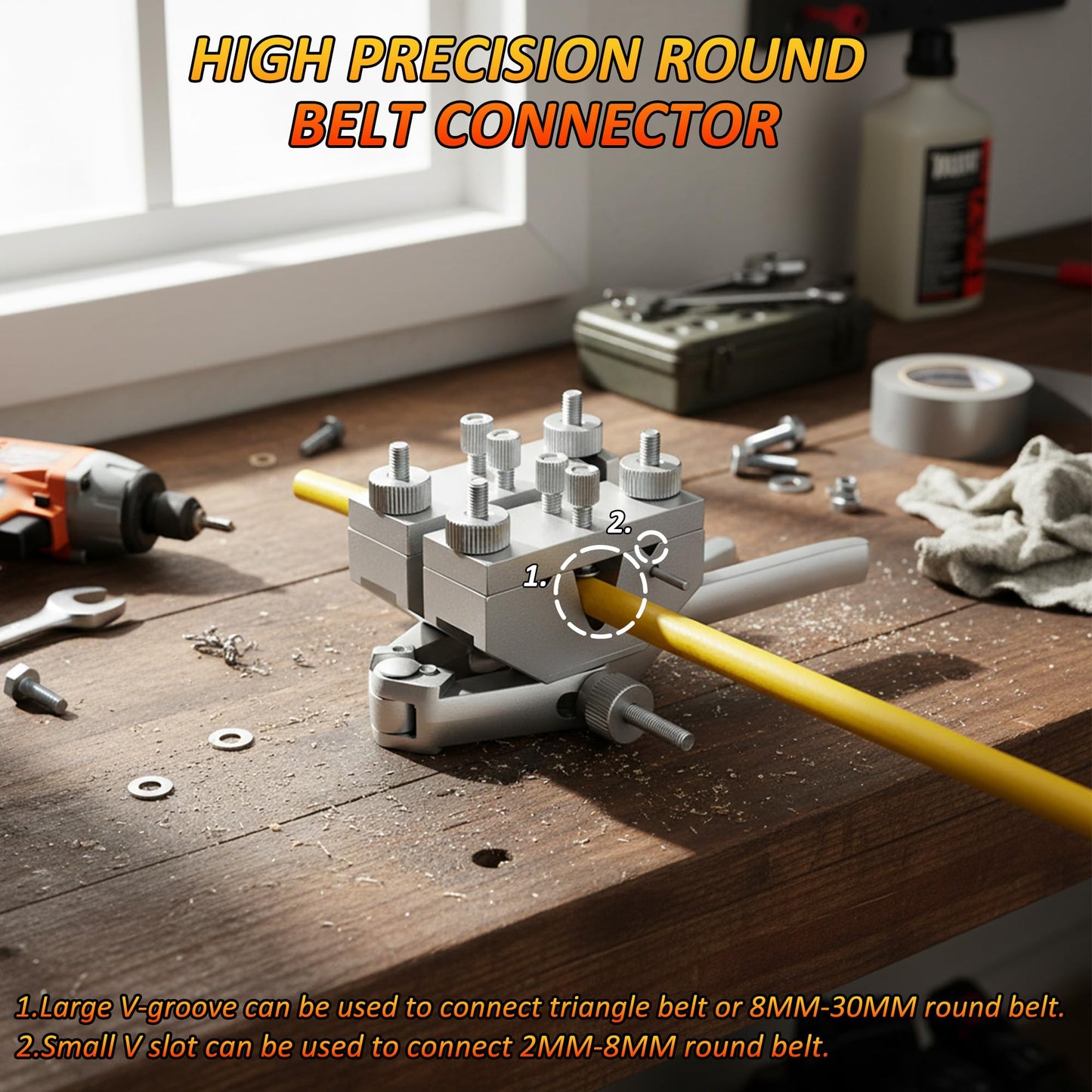 PU Round Belt Welding Machine Set, 110V 200W Electric Polyurethane Belt Soldering Iron with Pliers & Scissors, 150-400℃ Belt Welder Tool Set for PU Belt V-Belt Plastic Joint Fusing Bonding