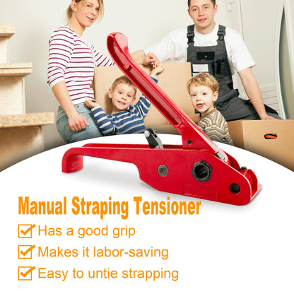 Heavy Duty Poly Strapping Tensioner & Cutter Manual Banding Tools, Banding Tensioner Cutter Cord Strapping Machine Windlass for 1/2" - 3/4" Width Polyester Polyproplyn Strap(8 Pack)