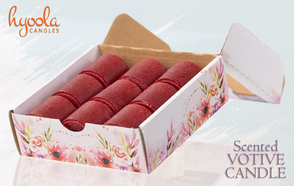 HYOOLA Scented Votive Candles - Berries Votive Candles -12 Hour Burn Time - 9 Pack - European Made