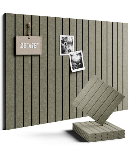 Felt Bulletin Board Tiles -28"x18" with 40 Adhesive Tabs, Cork Board Alternative for Office Decor, Push Pin Board Wall Organizer 6-Pack (Earth Brown)