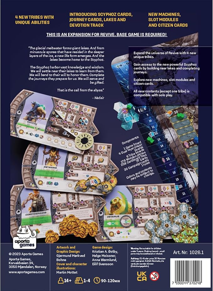 Revive: Call of The Abyss Board Game Expansion - Enhance Your Game with New Tribes and Scyphoz Cards! Strategy Game for Kids &amp Adults Ages 14+ 1-4 Players 60-90 Min Playtime Made by Aporta Gam