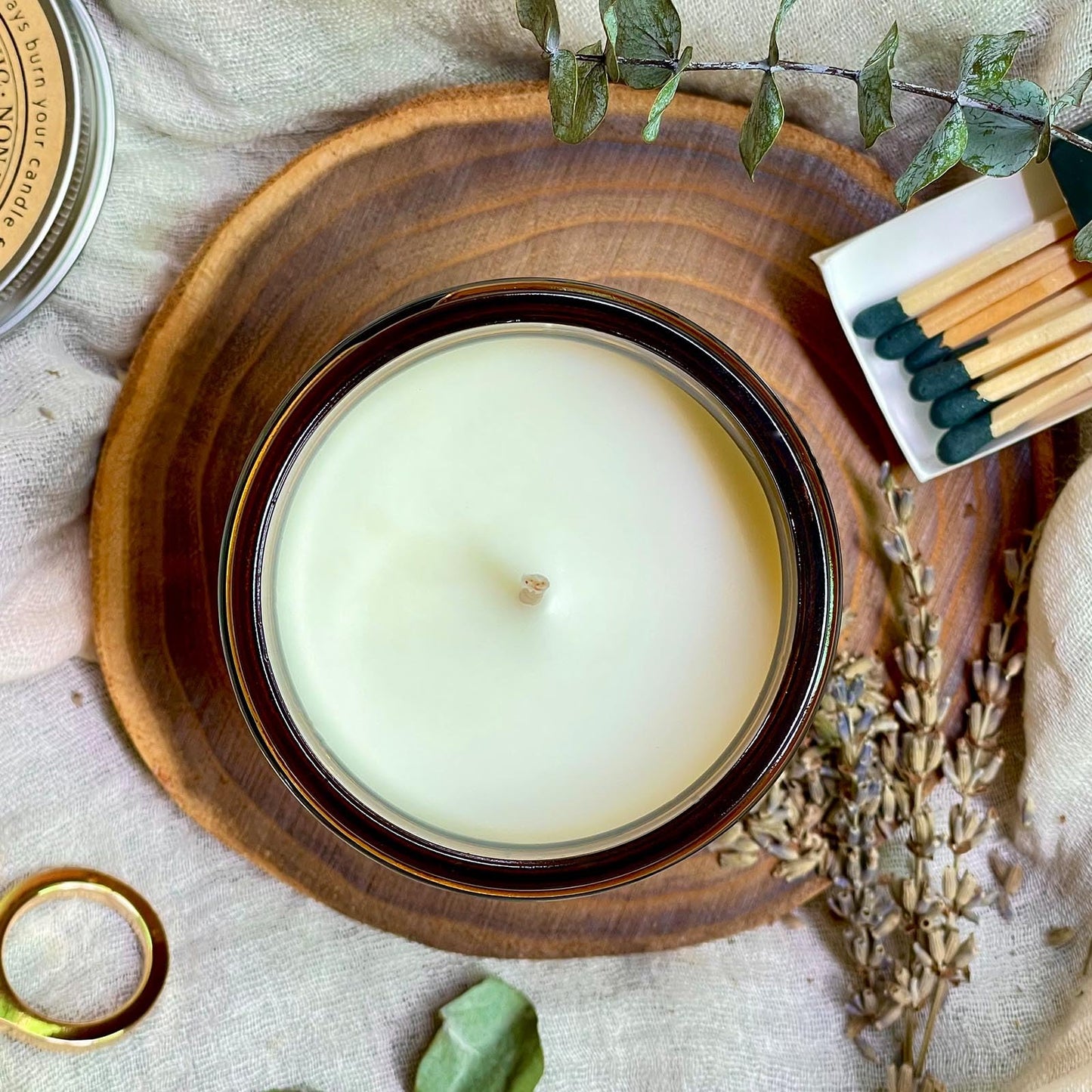 KOTKAS Lavender Eucalyptus Scented Candles - 8oz Natural Scented Soy Candles for Home Non Toxic Aromatherapy Lavender Candles Gifts for Women Bath Relaxing Calming Soothing Relaxation Stress Relief
