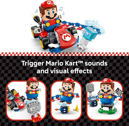 LEGO Super Mario: Mario Kart – Interactive Mario &amp Standard Kart Building Toy - Pretend Play Racing Playset for Boys &amp Girls Ages 7+ - Kids Birthday Gift Idea - 72043