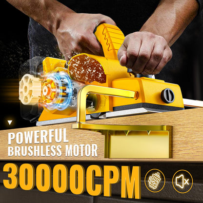 MtiolHig 30000 CPM Cordless Handheld Planer Compatible with DeWalt 20V Battery (Tool Only) 3-1/4 Inch Electric Planer - Power Hand Wood Planer for Woodworking, Carpentry, and Home DIY