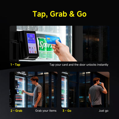 HAHA Vending Smart Combo Vending Machine for Business with AI Technology Vending Machine for Sale, Card Reader & App Control Refrigerated Commercial US-360