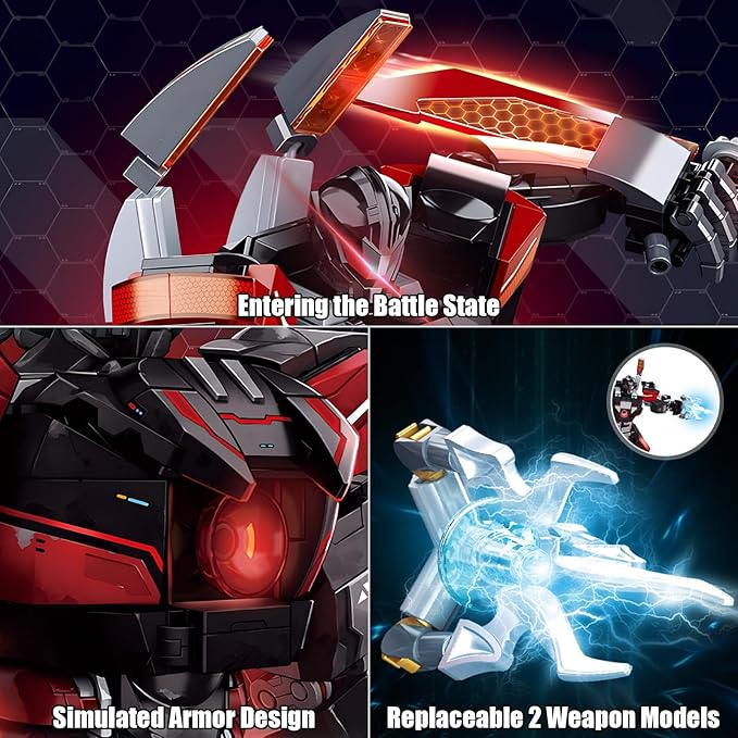 HIGH GODO Wanderer Mech Building Blocks Set for AdultsDark Robot Model Building Kit with 2 Multiple Weapons 585 Pieces Creative Collectible Gift for Teens 14+