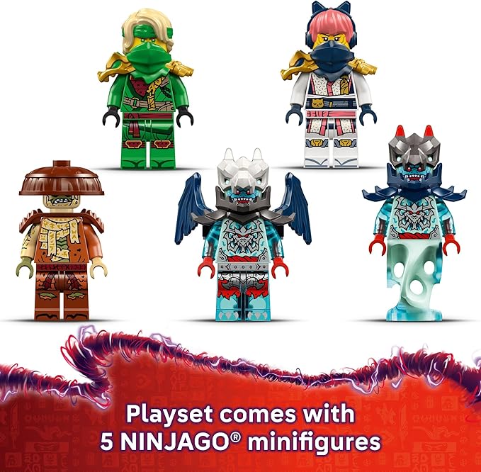 LEGO NINJAGO Lloyd's Jet Mech Building Toy - Model Building Kit for Boys &amp Girls Ages 9+ - Transforming Playset for Kids W/ 5 Ninja Toy Minifigures - Dragons Rising Gift Idea for Birthdays - 7184