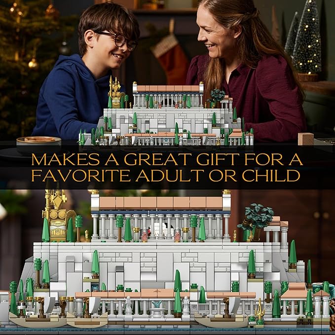 Architecture Acropolis Castle Famous Landmark Architecture Athenian Acropolis Building Block Sets Collectible Exhibition Model for Children and Adults