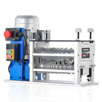 CREWORKS Electric Wire Stripping Machine, 11 Channel Automatic Wire Stripper for 0.06-1.6 in. Copper Wires, 550W Cable Stripper Machine with 10 Blades, Electric Wire Stripper for Workshop Recycling