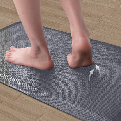 Mattitude Kitchen Mat Cushioned Anti-Fatigue Floor Mat Water Resistant Non-Slip Mats and Rugs Standing and Comfort Desk Mats for House Sink Office Laundry (Grey, 17.3"x28")