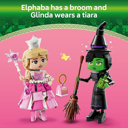 LEGO Wicked Elphaba &amp Glinda Figures Building Toys - Wicked Toys for Kids Girls &amp Boys Age 10+ - Buildable Wicked Dolls - Birthday Gift Idea - 75682