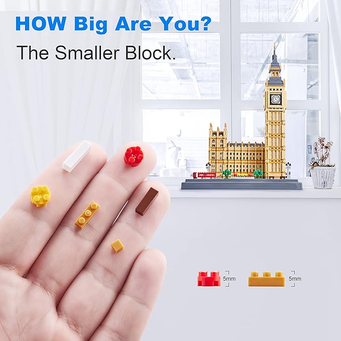 YaJie Big Ben Architecture Model Building Block Sets (6473PCS) - World Famous Architectural Model Present for Age of 14+ and Adult
