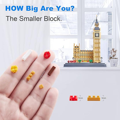YaJie Big Ben Architecture Model Building Block Sets (6473PCS) - World Famous Architectural Model Present for Age of 14+ and Adult