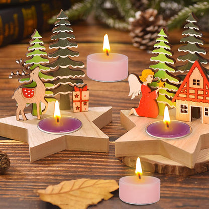 Scented Tealight Candles - 9 Deep Purple 3 Light Pink Tea Lignt Candles for Christmas Advent Holiday Mantel Decor Bath Relaxation, Perfect for Home Use and Gifting
