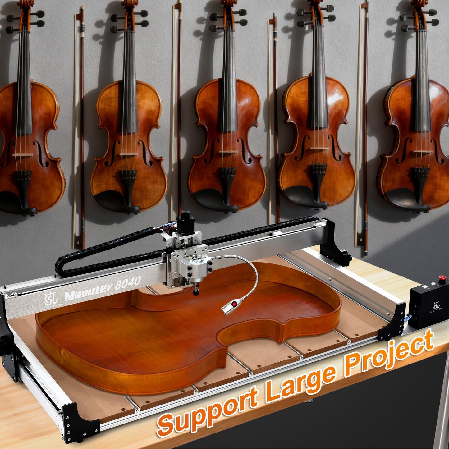 PLSROVACIX CNC Router Machine 800x400mm, 3 Axis Milling and Engraving Kit with 300W Spindle, Closed-Loop Stepper Motors, Ball Screws & Linear Guides, <±0.03mm Accuracy for Wood Acrylic Metal Aluminum.