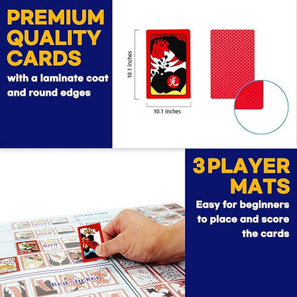 GEEKBEAR Hwatu - Korean Flower Card Game - Hanafuda - Go Stop HWATOO - Godori Game - New Year Board Game - Minari Movie Game
