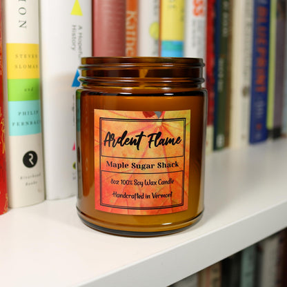 Ardent Flame Candles | Vermont Maple Sugar Shack | 100% Natural Soy Wax Candle for Home Decor | Highly Scented | Premium Fragrance | Handmade in Vermont, USA | 8 oz | Long Lasting | Great Gift