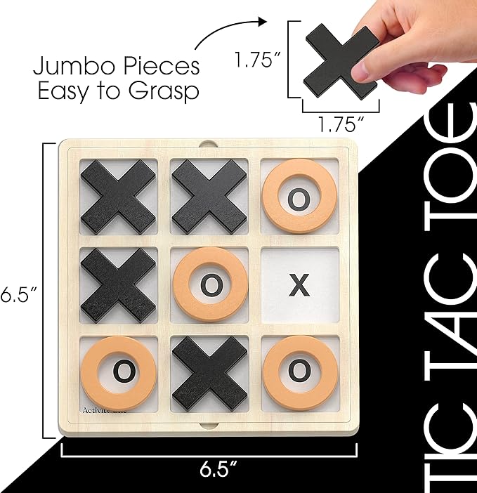 Keeping Busy Tic Tac Toe with Templates Dementia Activities for Seniors Games for Dementia Seniors Alzheimers Activities Alzheimers Products for Elderly Games for Seniors Gifts for Elderly Women &amp