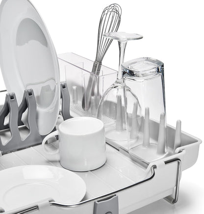 OXO Good Grips Foldaway Dish Rack - Space-Saving Design for Efficient Drying | Compact & Durable